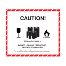 Lithium ion battery label - Hazard Packaging Labels